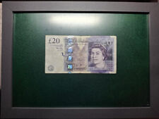 Andrew Bailey rare £20 Note circa 1991 collectors item within Green Baize frame.