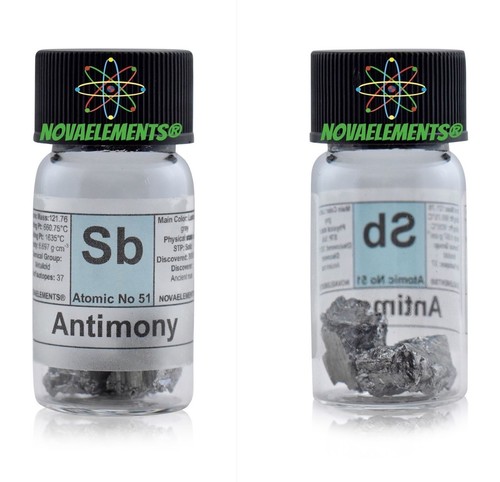 Antimony metal element - metal, sb