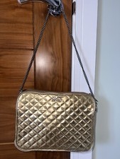 D&G Gold Synthetic Hand Bag Made In Italy