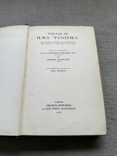 Voyage pandora - of, h.m.s.