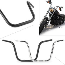 12”Mini Ape Hanger Motorcycle Handlebar w/ Indents for Harley Davidson Motor po