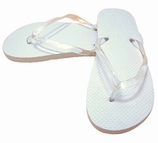White Flip Flops Plain - x 50