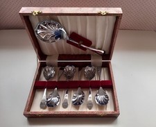 Six vintage fruit spoons and