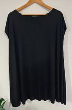 Black Pleat Textured Blouse by