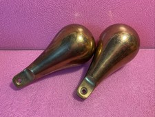 Vintage Brass Pear Shape Zaandam Or Zaanse Dutch Clock Weights X2