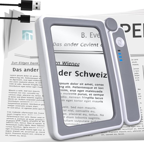 Magnifying glass with light - with, 4x