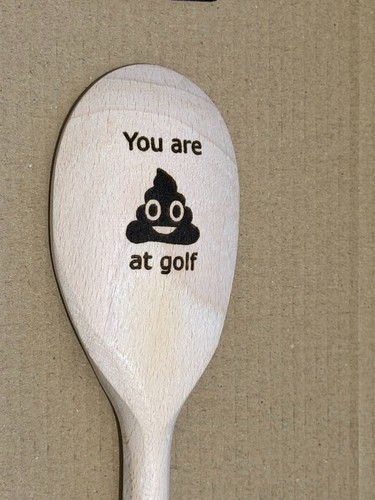 Personalised golf wooden - wooden, spoon