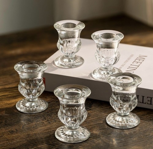 Glass taper candle holders 6 - candle,