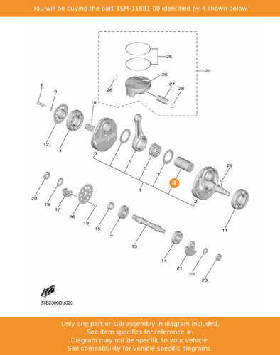 Yamaha pin crank 1 - pin,,
