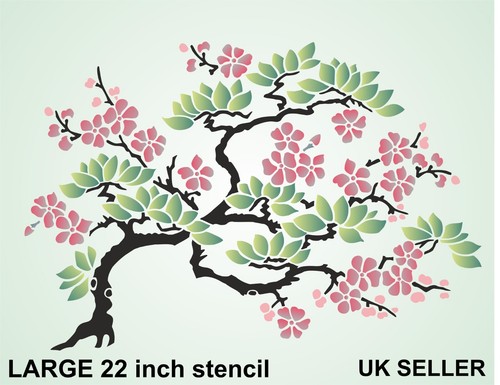 Cherry blossom tree stencil - blossom,