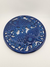 Cast Iron Trivet Ornate Fish