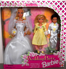 1994 Special Edition WEDDING PARTY Vintage Blonde Barbie, & Stacie & Todd Set
