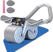 Abdominal Wheel Automatic Rebound Elbow Support Fitness AB Roller Core Trainer