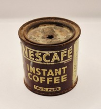 Vintage Nescafe Coffee Tin, Well Worn