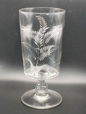 Antique Regency Very Large Etched Celery Glass In Excellent Condition