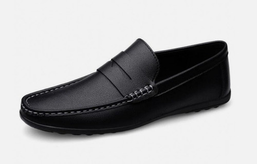 Mens leather slip - slip, on