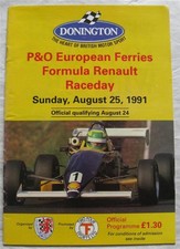 DONINGTON 25 Aug 1991 P&O European Ferries Formula Renault Official Programme