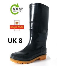New Mens Waterproof Wellies Garden Festival Wellingtons Dog Walking UK Size 8