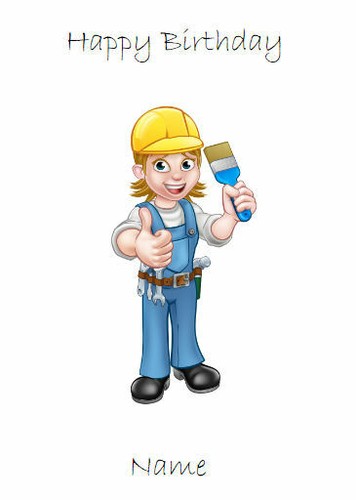 Female painter decorator - , card