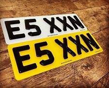5 DIGITS 14" SHORT SIZE 4D GEL PAIR OF NUMBER PLATES ROAD LEGAL CAR VAN MOT REG