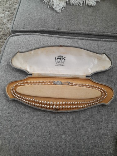 Vintage lotus pearl necklace - vintage,