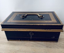 Vintage metal cash box with - vintage,