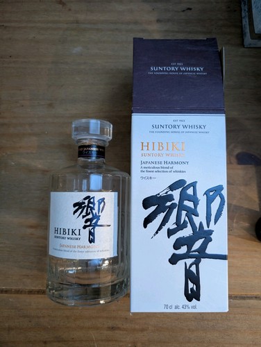 Empty suntory hibiki whisky - suntory,