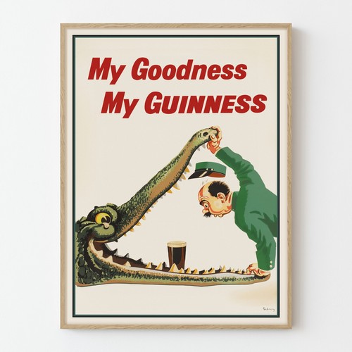Vintage guinness style poster - vintage,