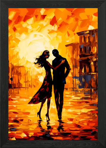 Romantic couple cityscape - couple, in