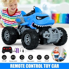 Remote Control Shark Monster Truck All Terrains Stunt RC Toy Car Kids Ideal Gift