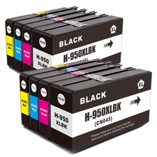 8PK Chipped Ink Cartridges for HP 950XL 951XL Officejet Pro 8100e 8600 8600 Plus