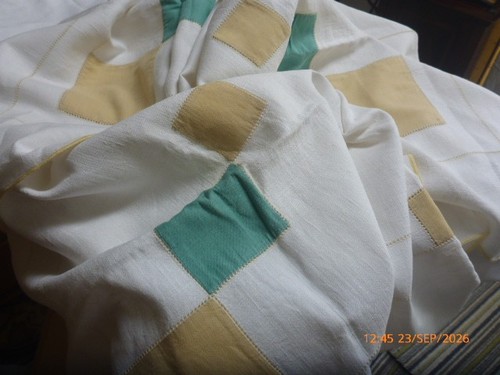 Vintage applique linen - vintage,