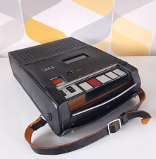 Vintage ITT KB SL 50 Cassette Tape Recorder Player With Protective Case