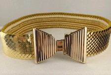 Vtg. 1.75" Gold Tone Stretch
