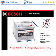 Car Battery S5001 Bosch 063