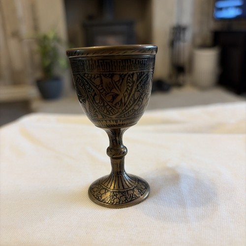 Vintage brass chalice - vintage,