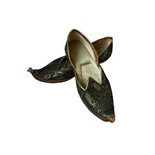 Vintage Jutti Nawabi Leather Sole Mojari Khussa Rajasthani Ethnic Shoe size 6, 7