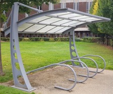 Shelter Cycle Bike Rack Smoking Team Bi-Port Shed Parking Cover Outdoor Metal