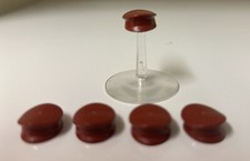 5x Lego Mini Figure- Red Burgundy Police - Train Driver - Guard Hat - Cap