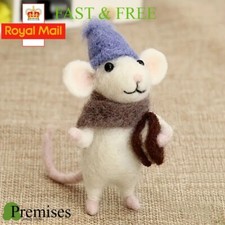Beginner's Needle Felting Kit - Cute Teacher Mouse Design, Complete Starter Set 
