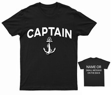 Captain Boat Sailing Nautical Anchor T-Shirt Club Nautical Sailboat Regatta Sea