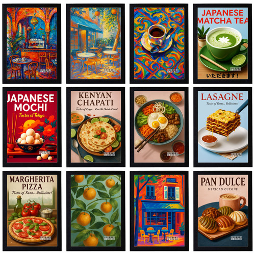 Vintage food bars poster - &,