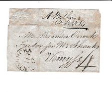 NS29 GB SCOTLAND 1814 KINGHORN MILEAGE MARK WRAPPER 4d RATE TO EAST WEMYSS