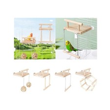 Wooden bird parrot - parrot, perch