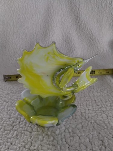 Yellow swordfish ashtray glass - swordfish,