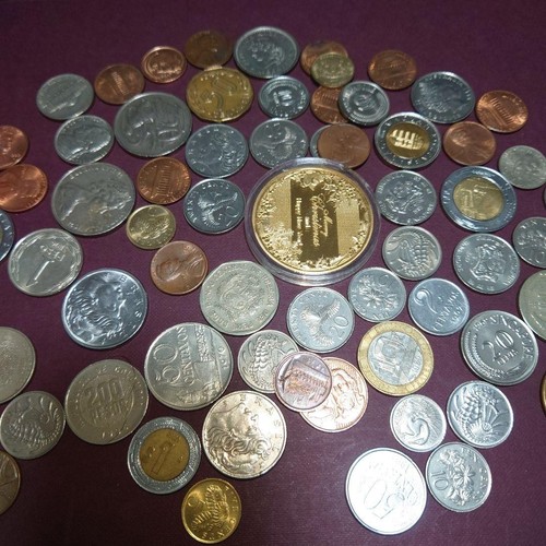 Foreign coins unsorted - unsorted,