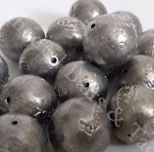 Drilled Round Bullet Lead Weight 1oz - 1.5oz - 2oz 5 per pack Sea Fishing Tackle