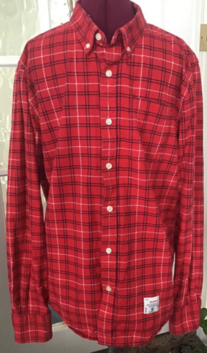 Superdry mens red plaid check - red,