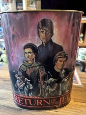 Rare Vintage Return Of The Jedi Waste Bin Metal! Star Wars