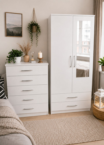 Fully assembled wardrobe set - assembled,